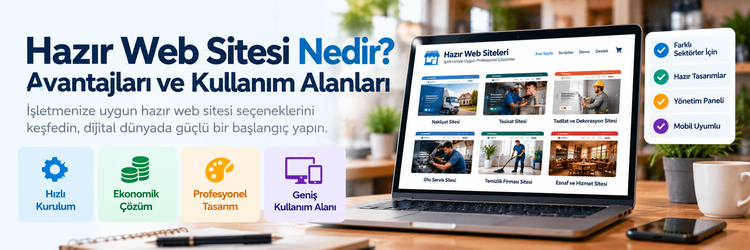 Hazır Web Sitesi Nedir? Avantajları ve Kullanım Alanları Hazır Web Sitesi Nedir? Avantajları ve Kullanım Alanları