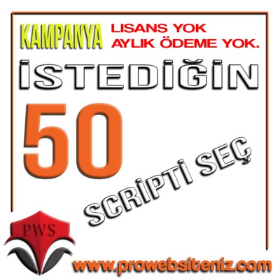 TOPLU SATIŞ - 50 Adet Script