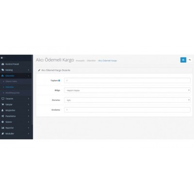 Alıcı Ödemeli Opencart Eklentisi Alıcı Ödemeli Opencart Eklentisi