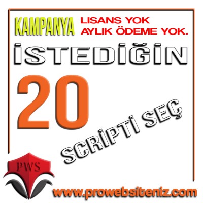 TOPLU SATIŞ - 20 Adet Script
